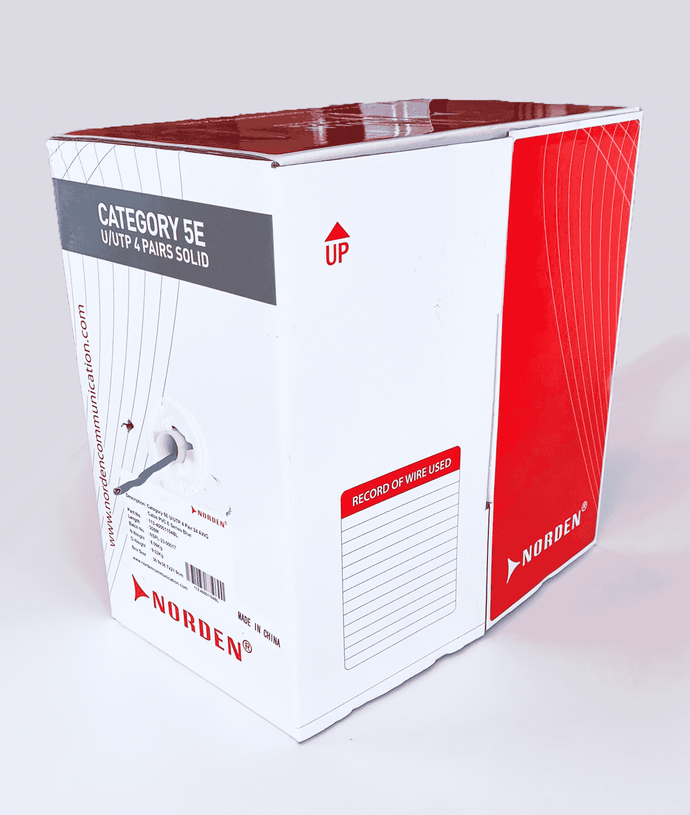 Cáp mạng Norden CAT 5 UTP 24AWG 4 PAIR 112-40001104BL