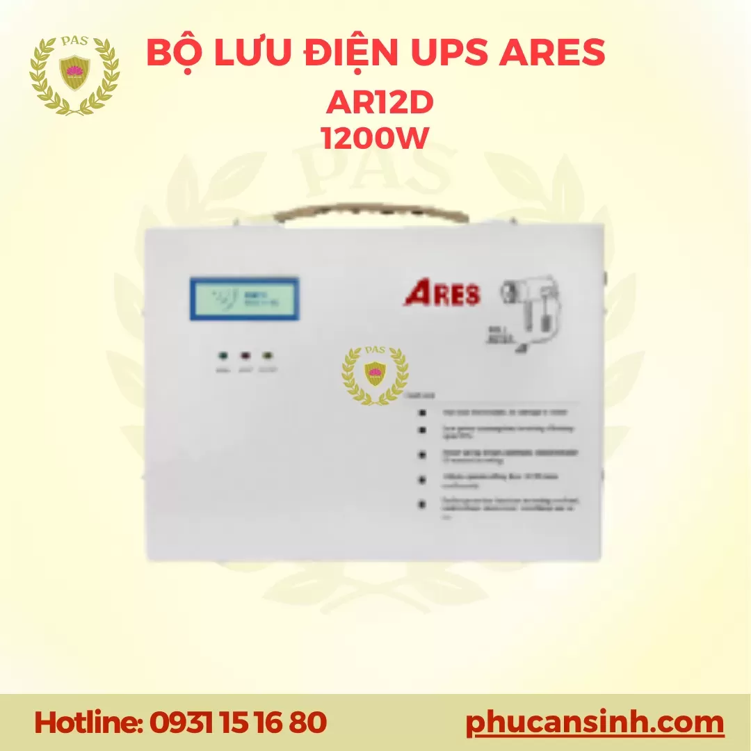 Bộ lưu điện (UPS) 1200W cửa cuốn ARES AR12D.