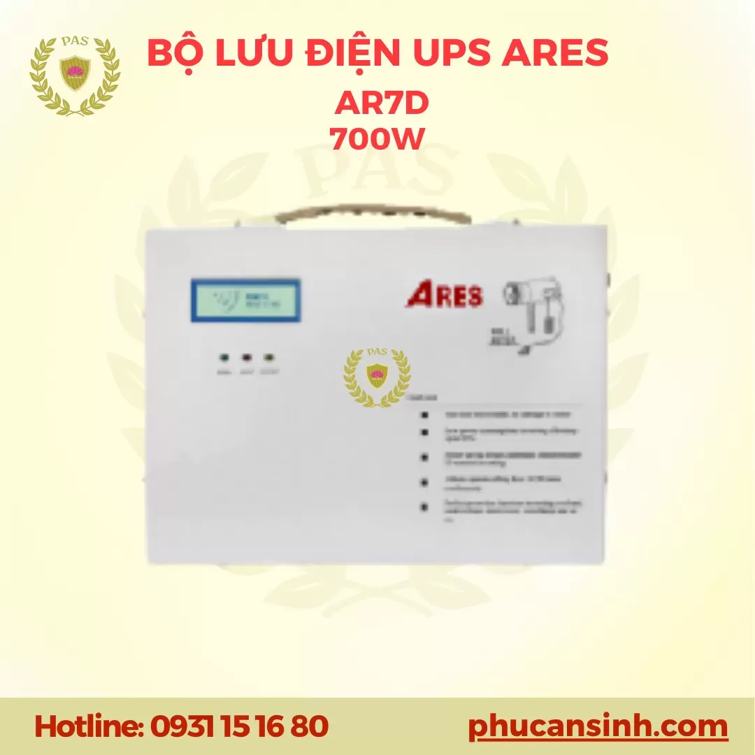 Bộ lưu điện (UPS) 700W cho cửa cuốn ARES AR7D.