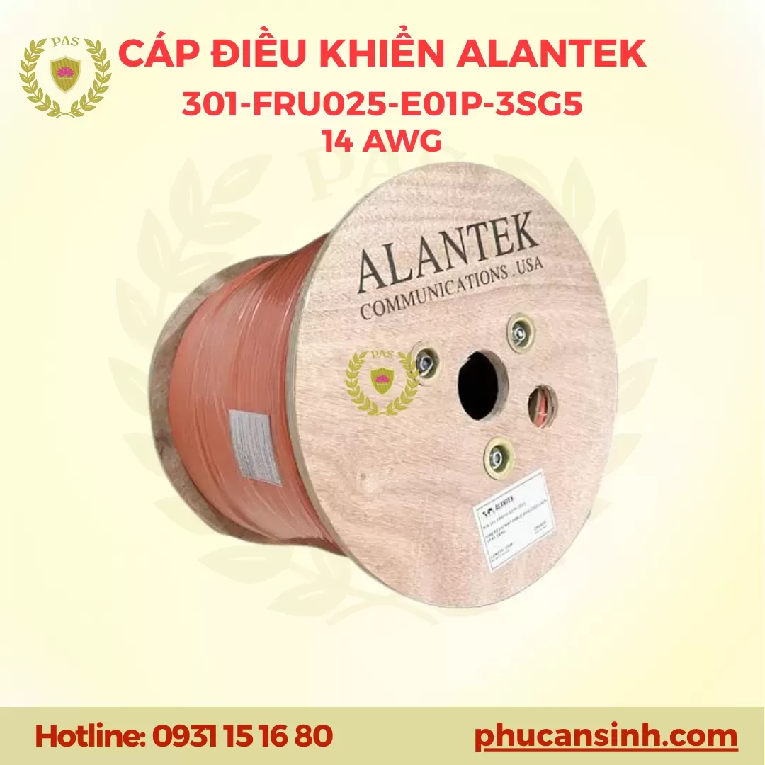 Cáp điều khiển và báo cháy chống cháy Alantek 301-FRU025-E01P-3SG5 (cuộn 500 mét)
