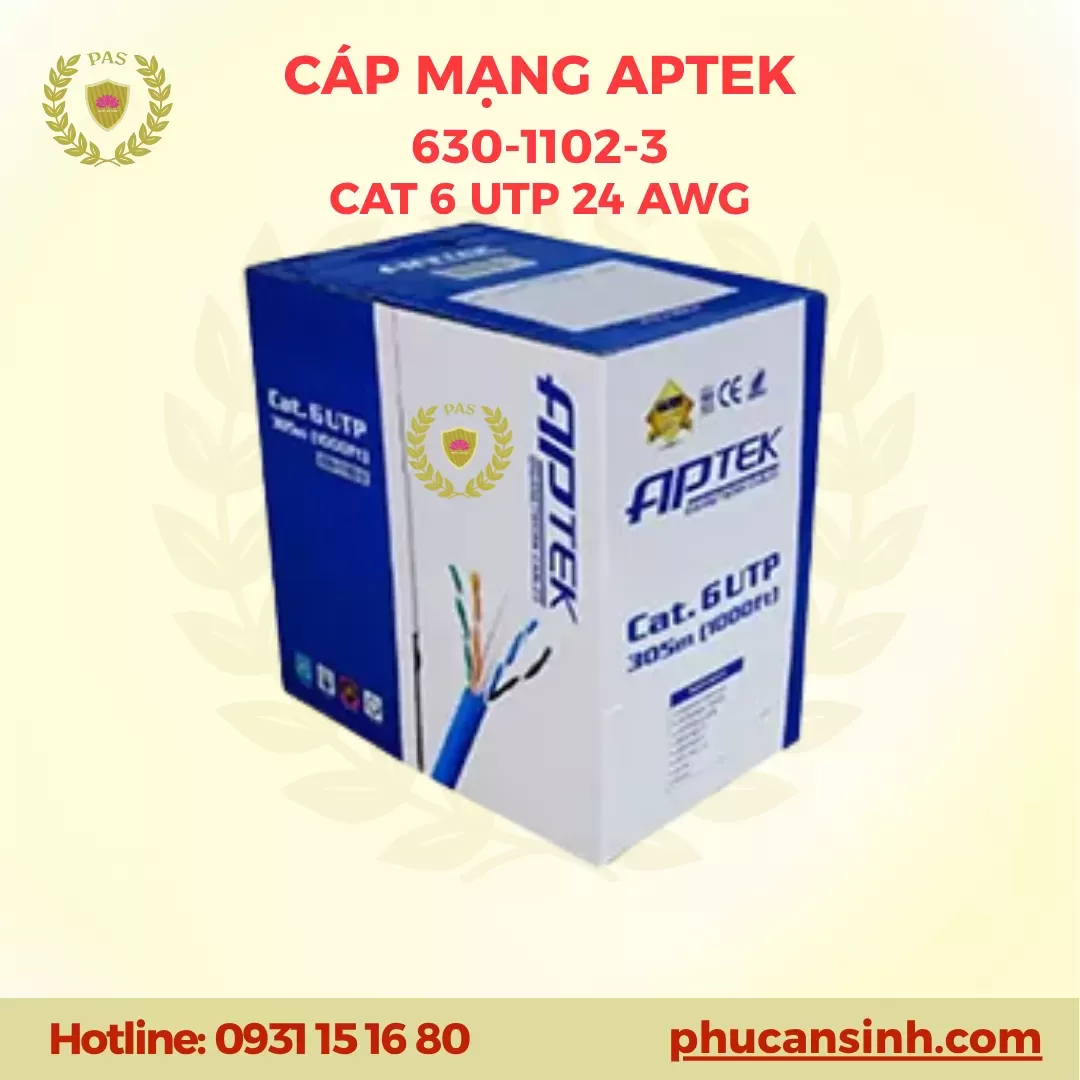 Cáp mạng CAT.6 UTP 24AWG APTEK (630-1102-3)