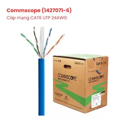 Cáp mạng COMMCOPE CAT6 UTP 24AWG 1427071-6 305M Chính Hãng