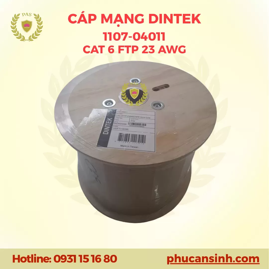 Cáp mạng Dintek CAT.6 FTP (1107-04011, 305m/cuộn)
