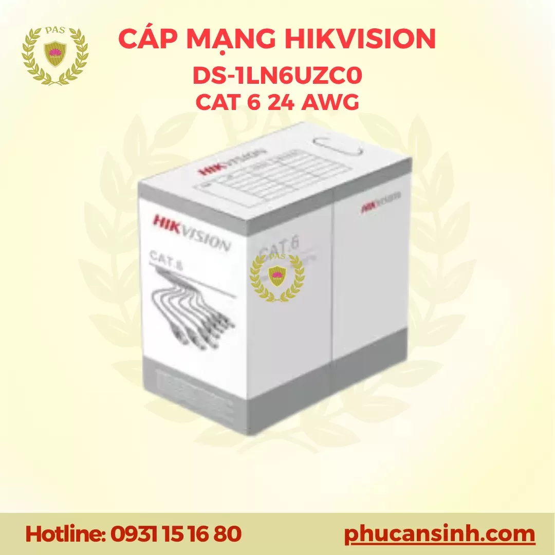 Cáp mạng CAT6 UTP Hikvision DS-1LN6UZC0