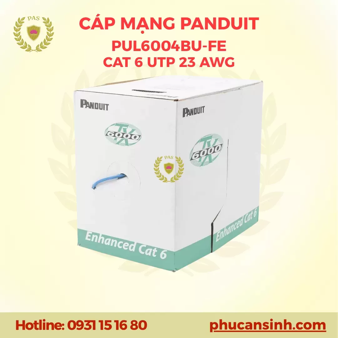Cáp mạng Cat6 U/UTP 23 AWG Panduit PUL6004BU-FE