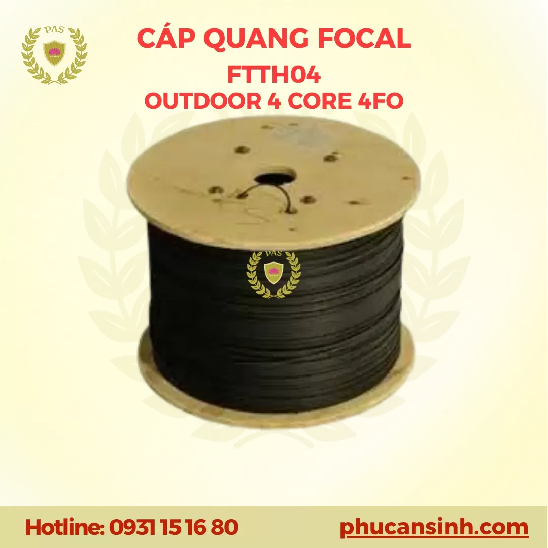 FOCAL cáp quang treo 4FO ống lỏng FTTH (FTTH04)