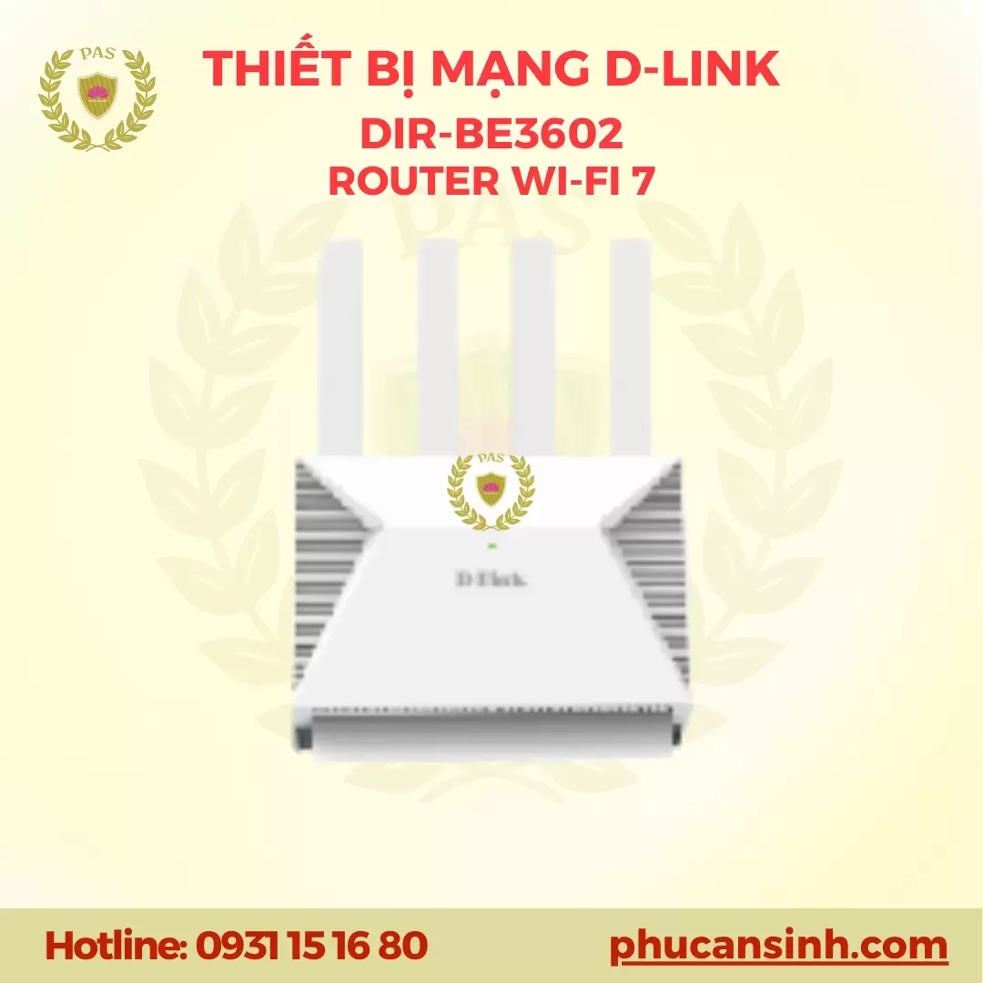 Router Wi-fi 7 dual-band D-Link DIR-BE3602