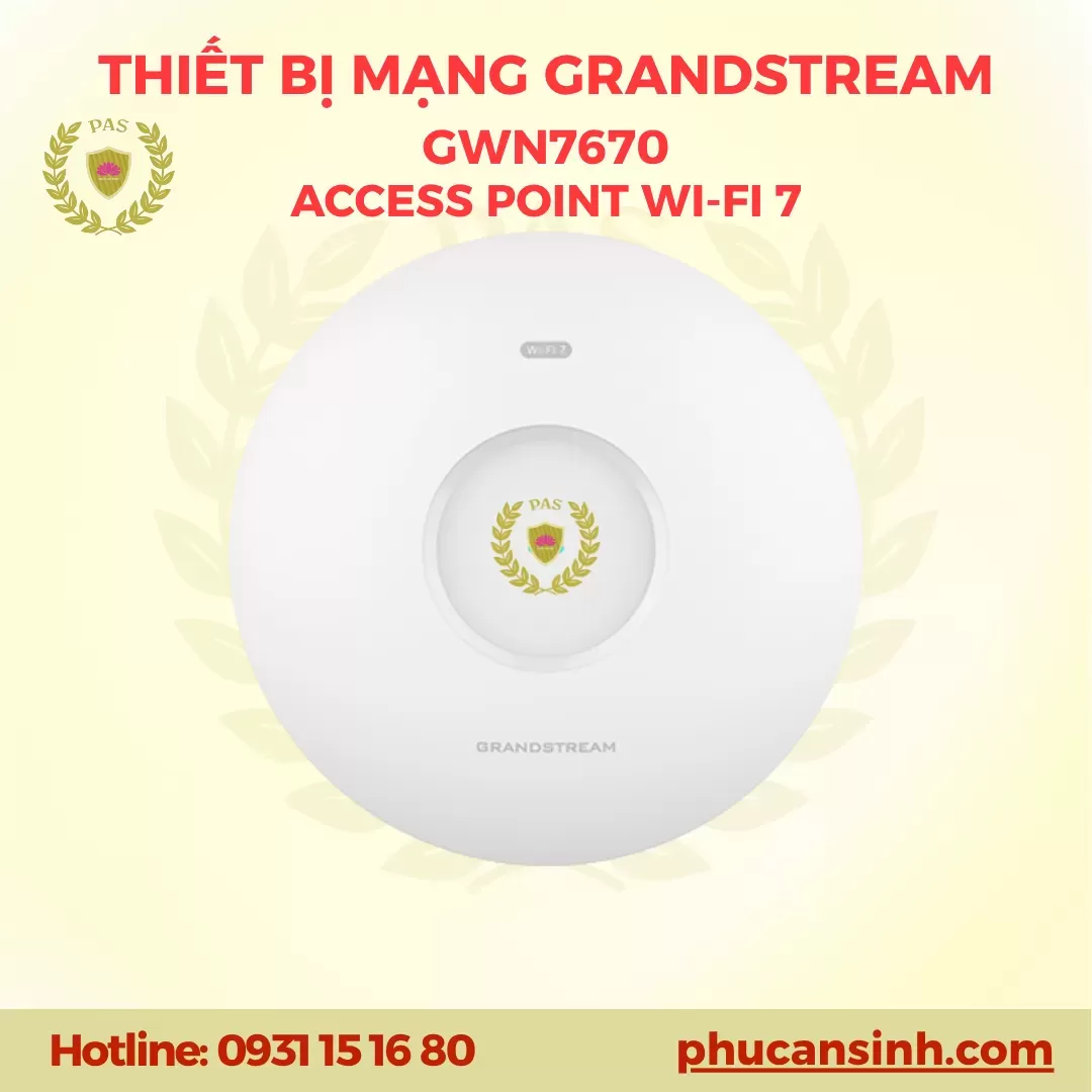 Access Point Wi-Fi 7 lắp trong nhà Grandstream GWN7670