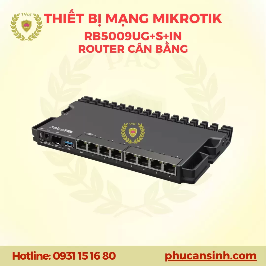 Router cân bằng tải Gigabit Ethernet SFP+ 10 Gbps MikroTik RB5009UG+S+IN