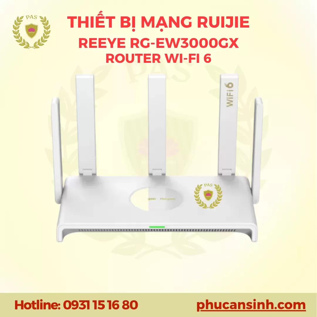 Router Wifi 6 Mesh Ruijie Reeye RG-EW3000GX