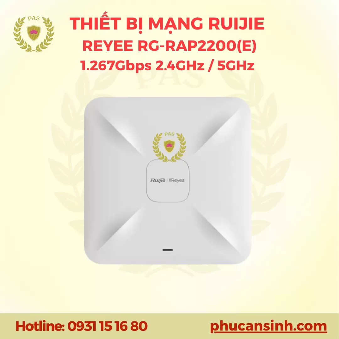 Bộ phát Wifi ốp trần hoặc gắn tường Reyee RG-RAP2200(E)