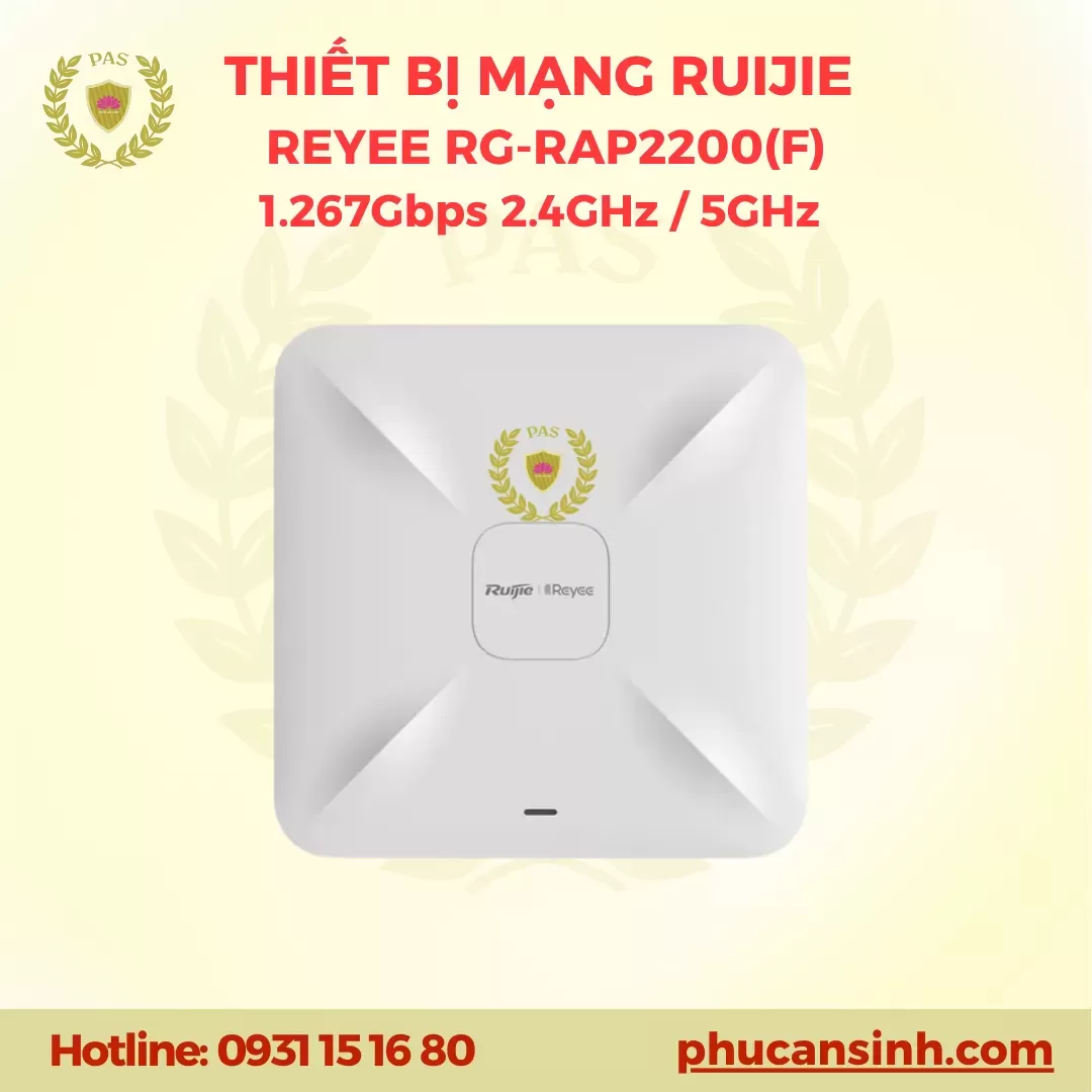 Bộ phát Wifi ốp trần hoặc gắn tường Reyee RG-RAP2200(F)