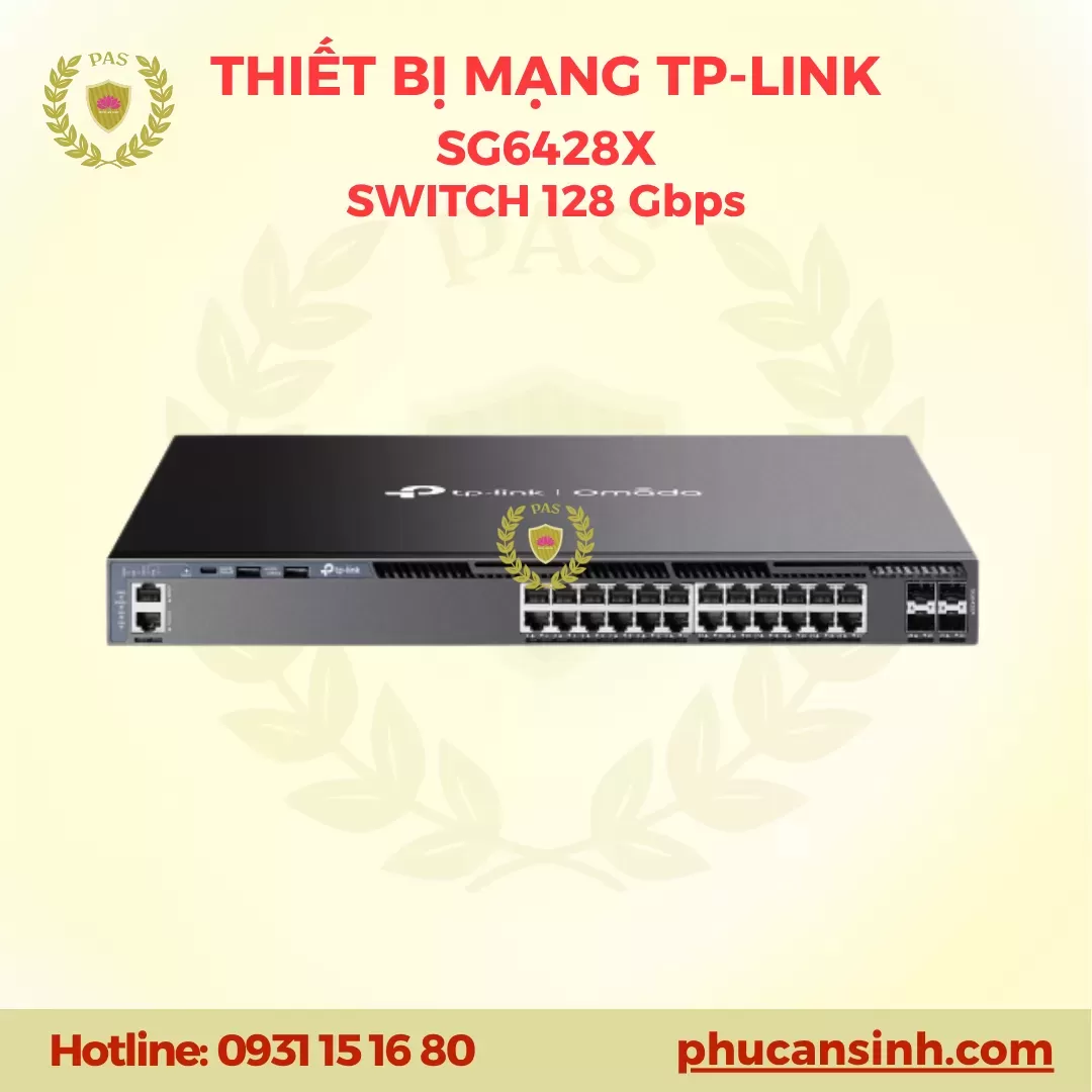 Switch L3 Omada 24 Cổng Gigabit có quản lý TP-Link SG6428X