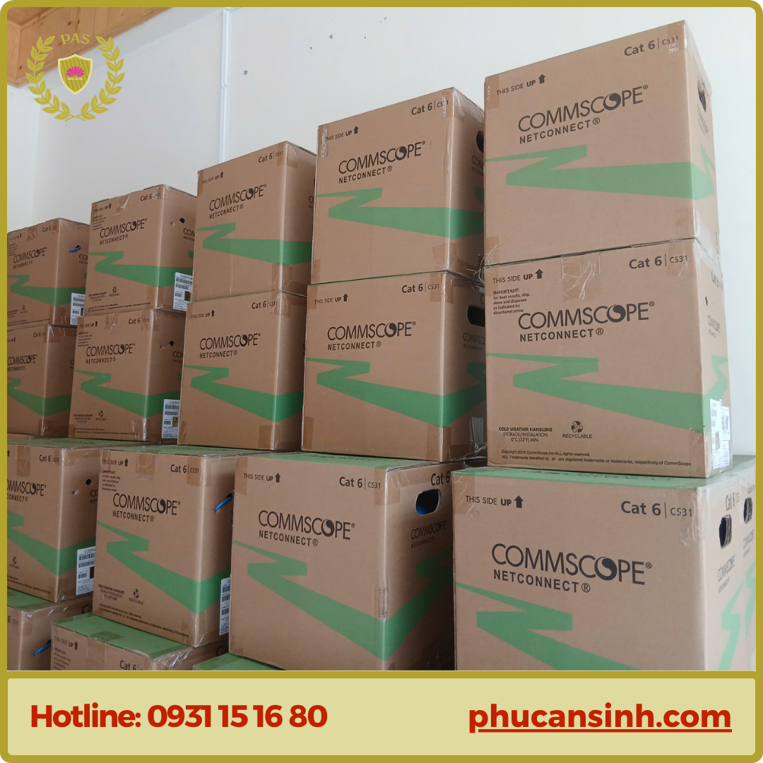 Cáp mạng COMMSCOPE CAT6 UTP 23AWG 1427254-6 305M Chính Hãng