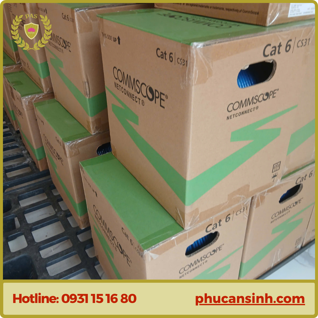 Cáp mạng COMMSCOPE CAT6 UTP 23AWG 1427254-6 305M Chính Hãng