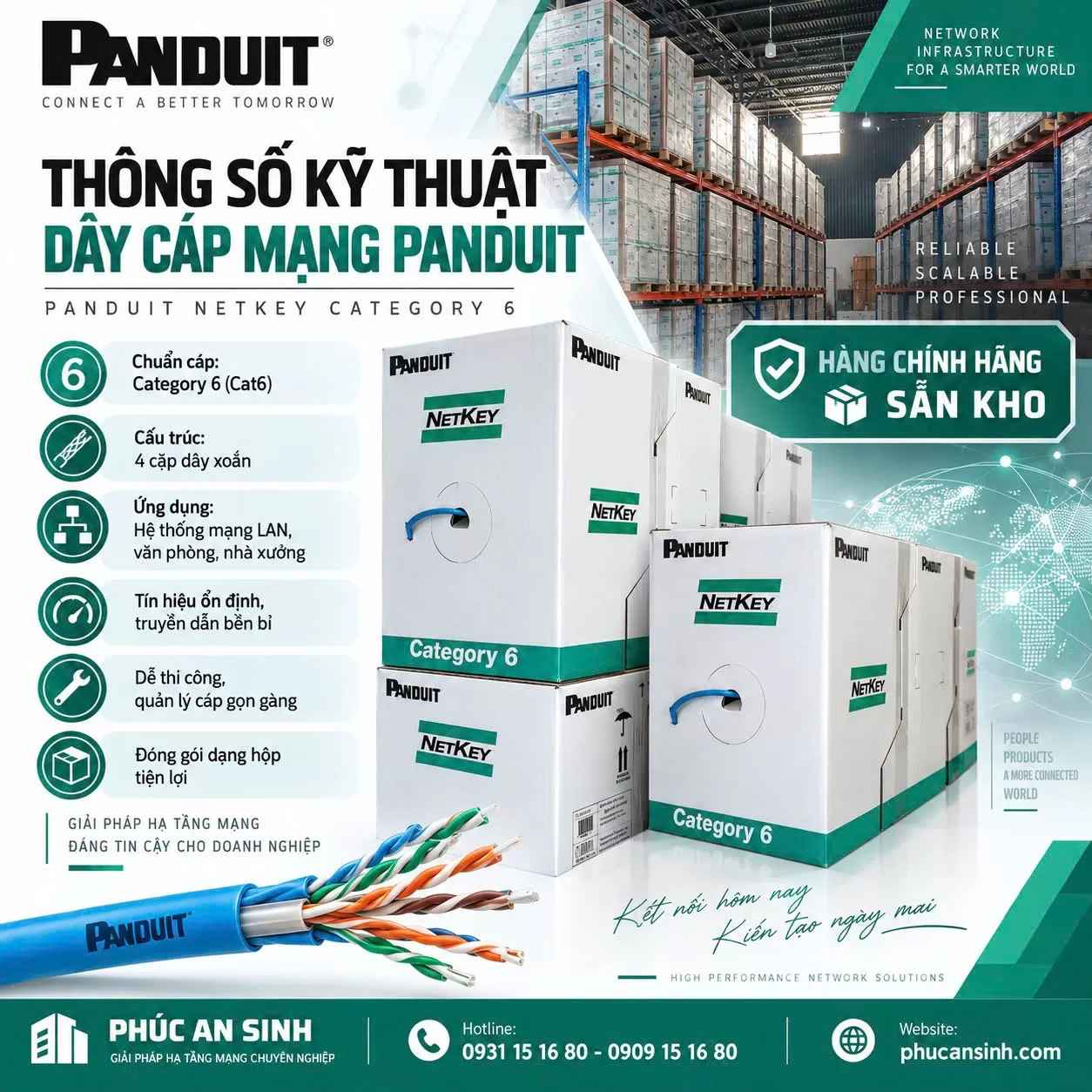 Cáp Mạng Panduit Cat5e Có Còn Phù Hợp Để Lắp Đặt Năm 2026?