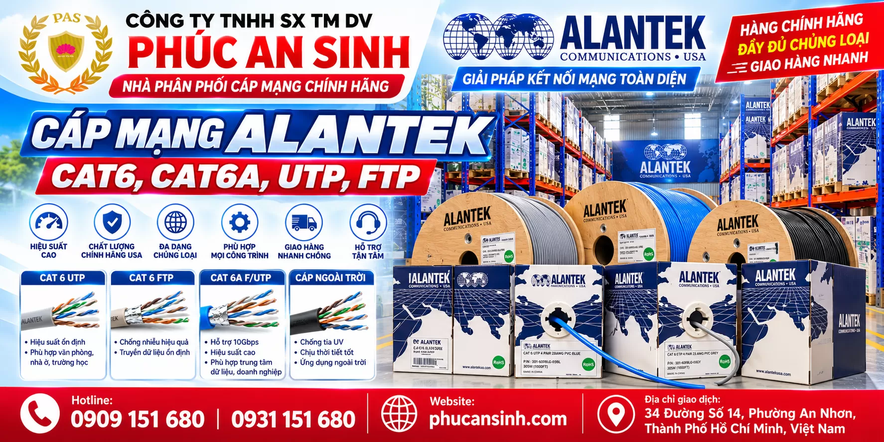 Cáp Mạng Alantek Chống Nhiễu: Khi Nào Nên Dùng FTP/F/UTP?