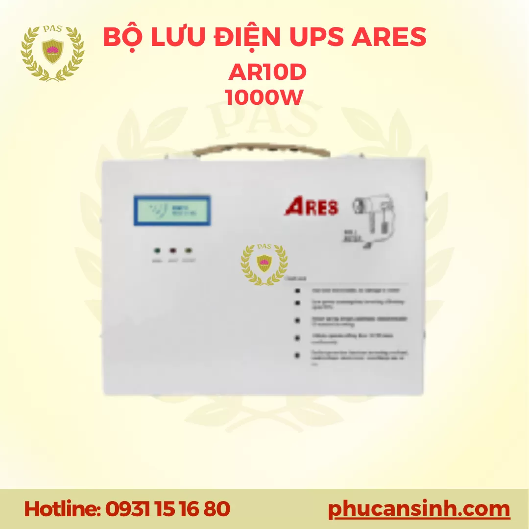Bộ lưu điện (UPS) 1000W cửa cuốn ARES AR10D