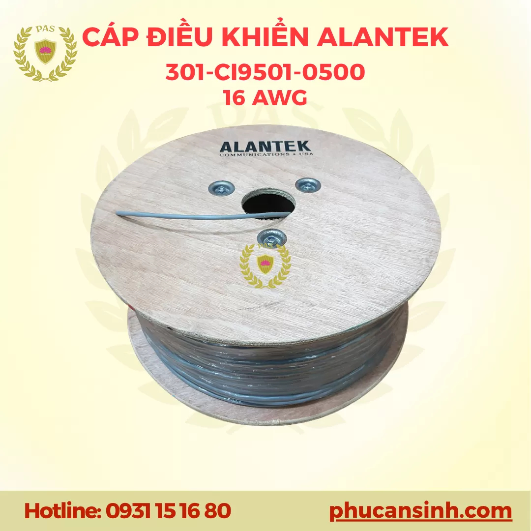 Cáp điều khiển 1 đôi 16 AWG chống nhiễu Alantek 301-CI9501-0500