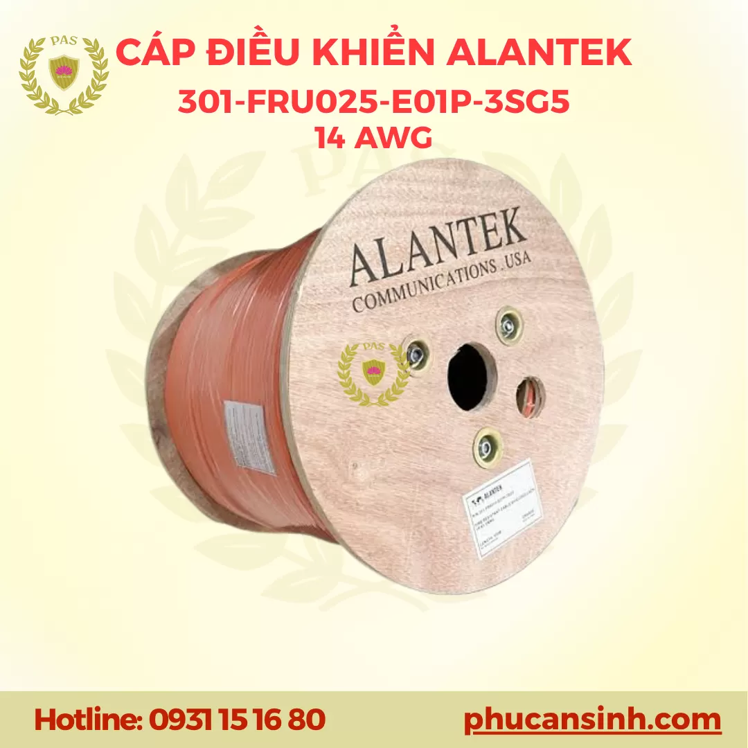 Cáp điều khiển và báo cháy chống cháy Alantek 301-FRU025-E01P-3SG5 (cuộn 500 mét)