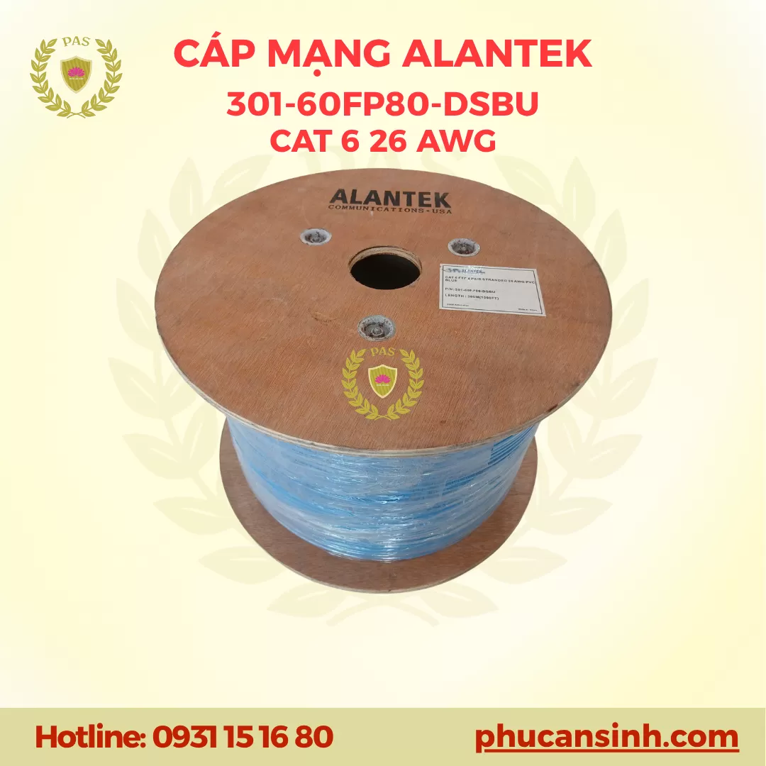 Cáp mạng Alantek CAT6 FTP 26AWG 4 PAIR 301-60FP80-DSBU