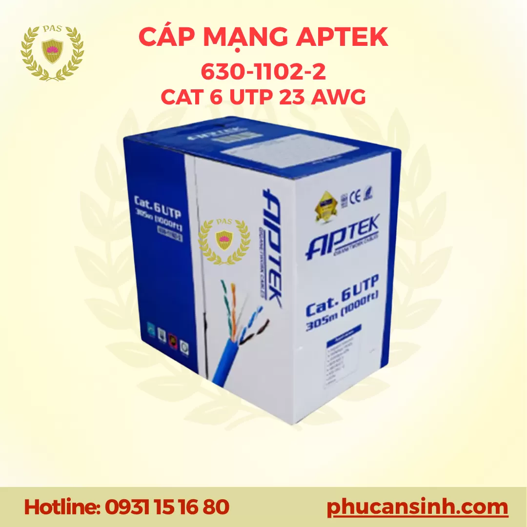 APTEK Cat.6 UTP Copper 23AWG (630-1102-2)