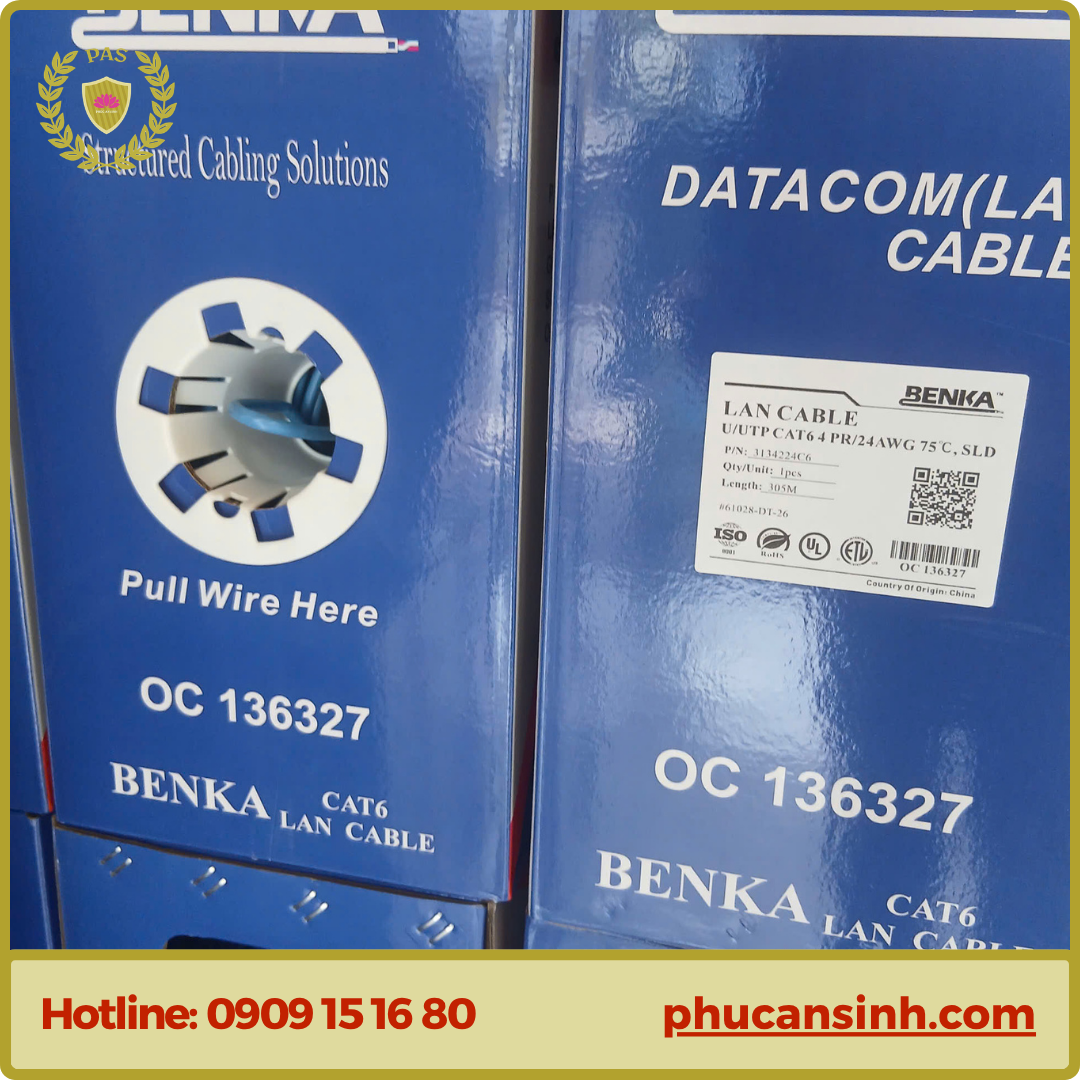 Cáp mạng BENKA CAT6 UTP 24AWG (313 4224C6)