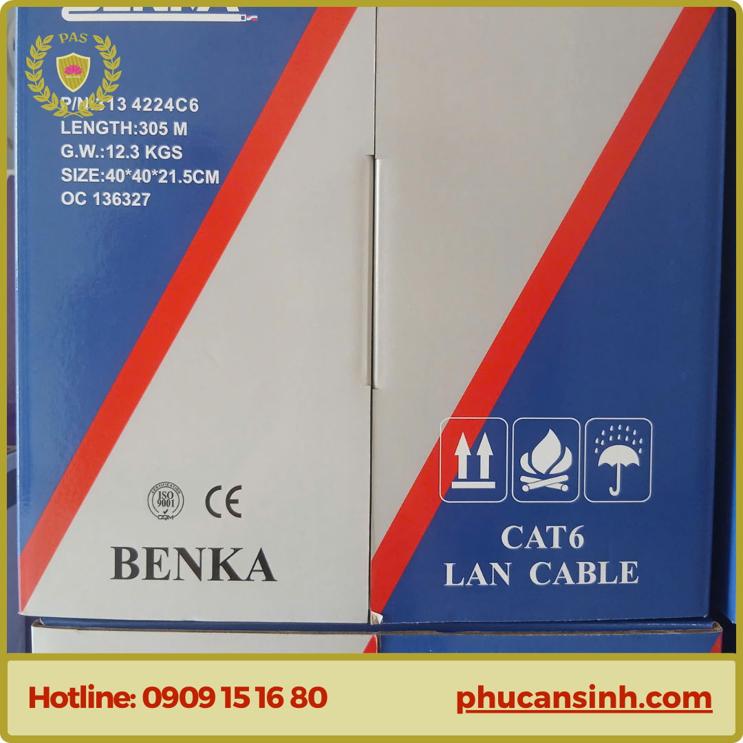 Cáp mạng BENKA CAT6 UTP 24AWG (313 4224C6)
