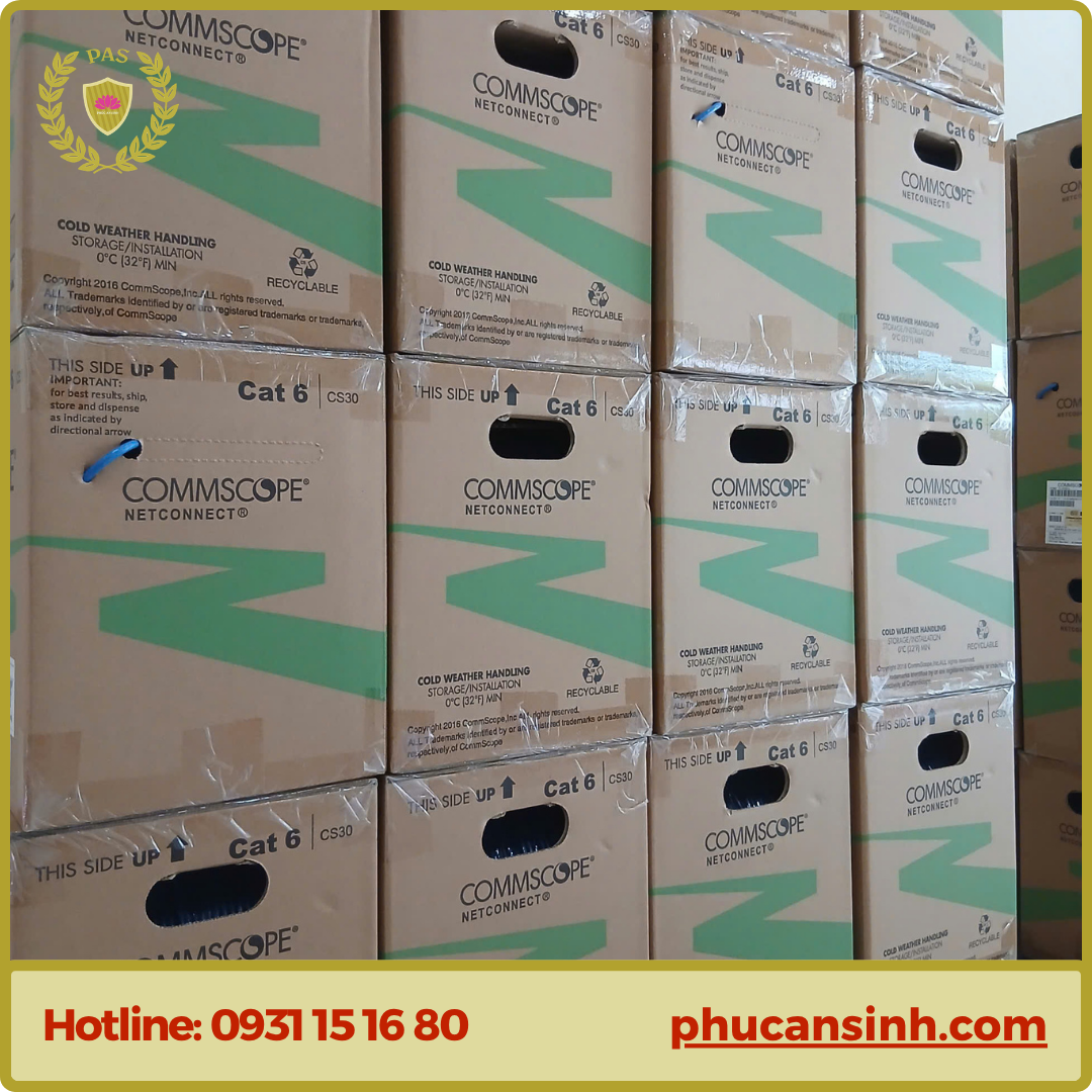 Cáp mạng COMMSCOPE CAT6 UTP 24AWG 1427071-6 305M Chính Hãng