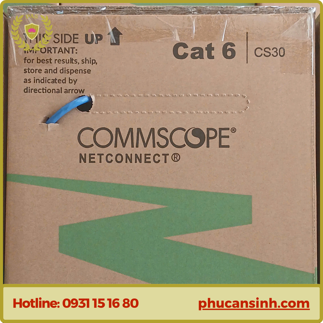 Cáp mạng COMMSCOPE CAT6 UTP 24AWG 1427071-6 305M Chính Hãng
