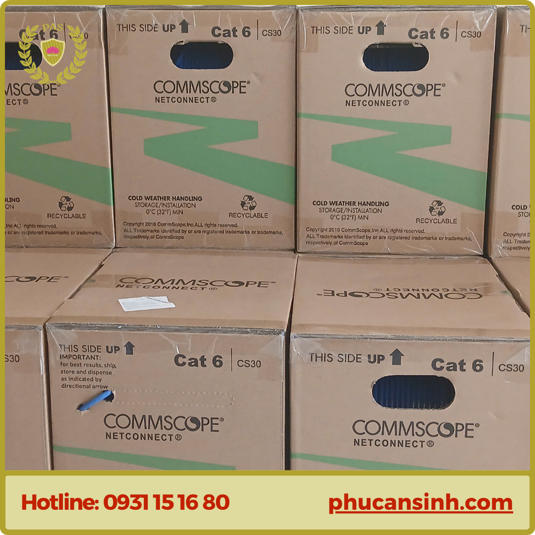 Cáp mạng COMMSCOPE CAT6 UTP 24AWG 1427071-6 305M Chính Hãng