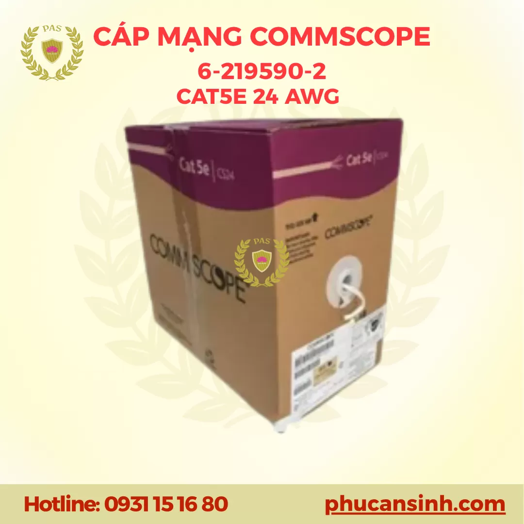 Cáp mạng CAT5e UTP 24AWG AMP Commscope 6-219590-2