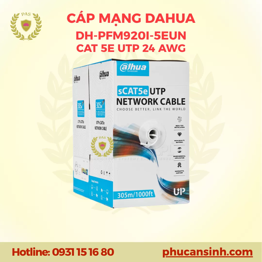 Cáp mạng DAHUA CAT5e UTP DH-PFM920I-5EUN