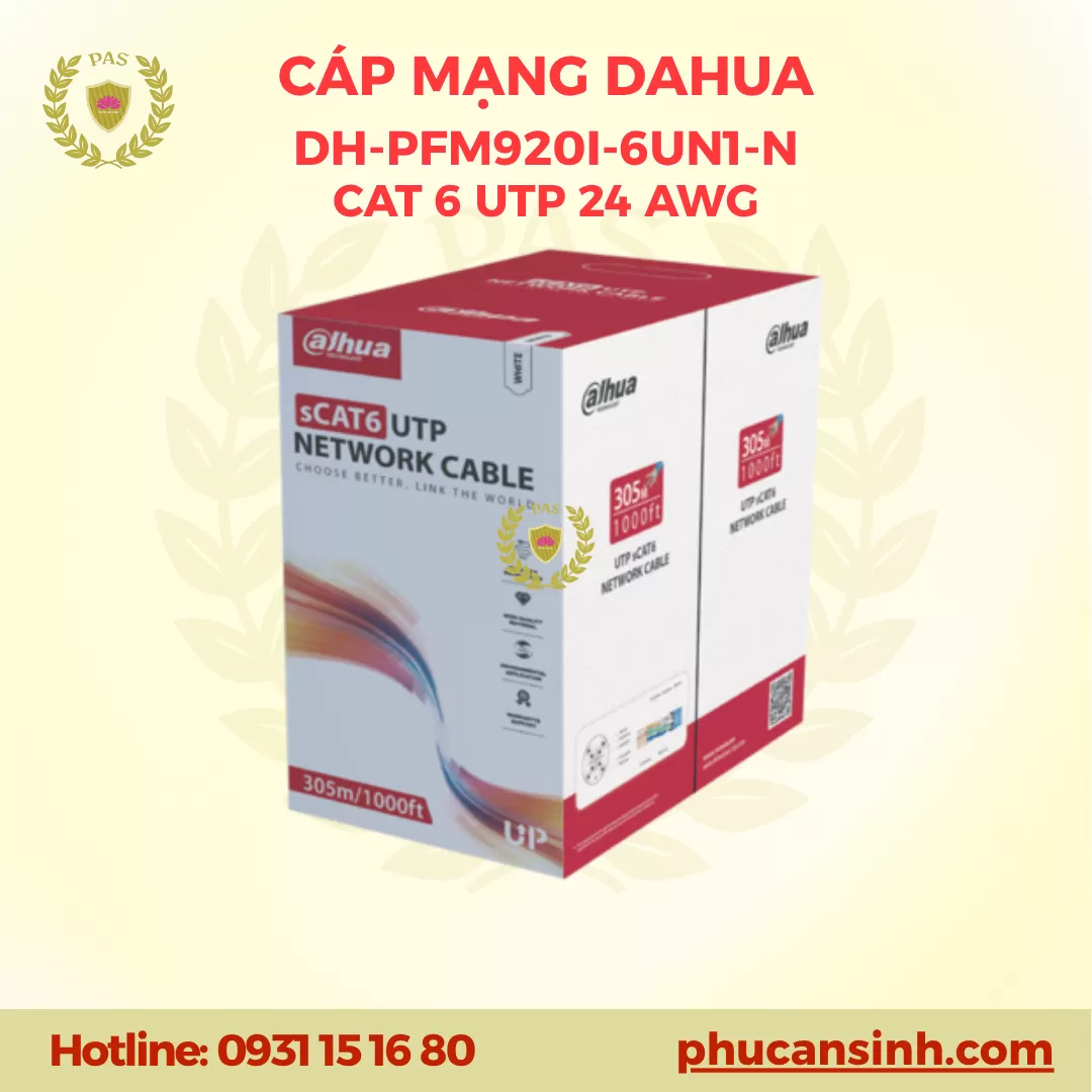 Cáp mạng UTP CAT6 305m DAHUA DH-PFM920I-6UN1-N