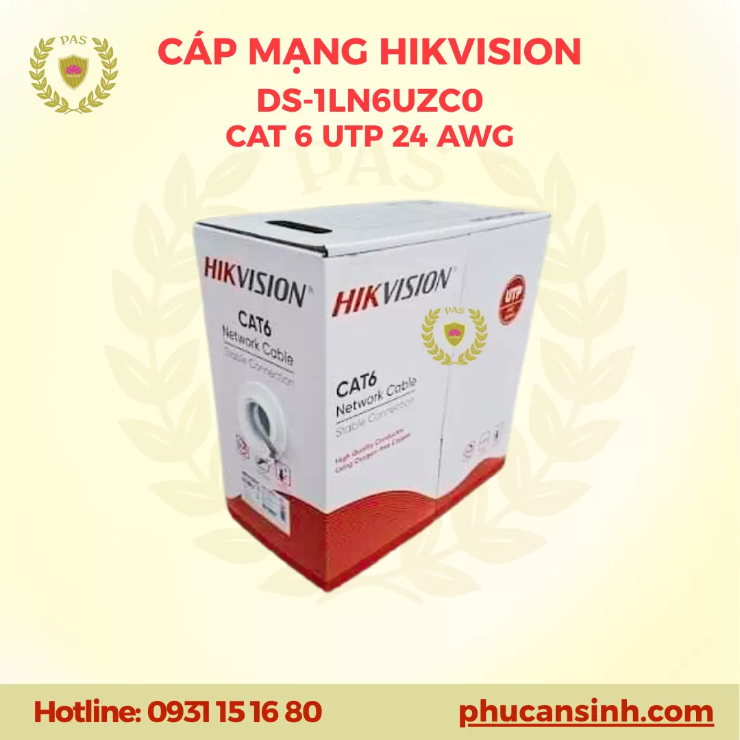 Cáp mạng CAT6 U/UTP HIKVISION DS-1LN6UZC0