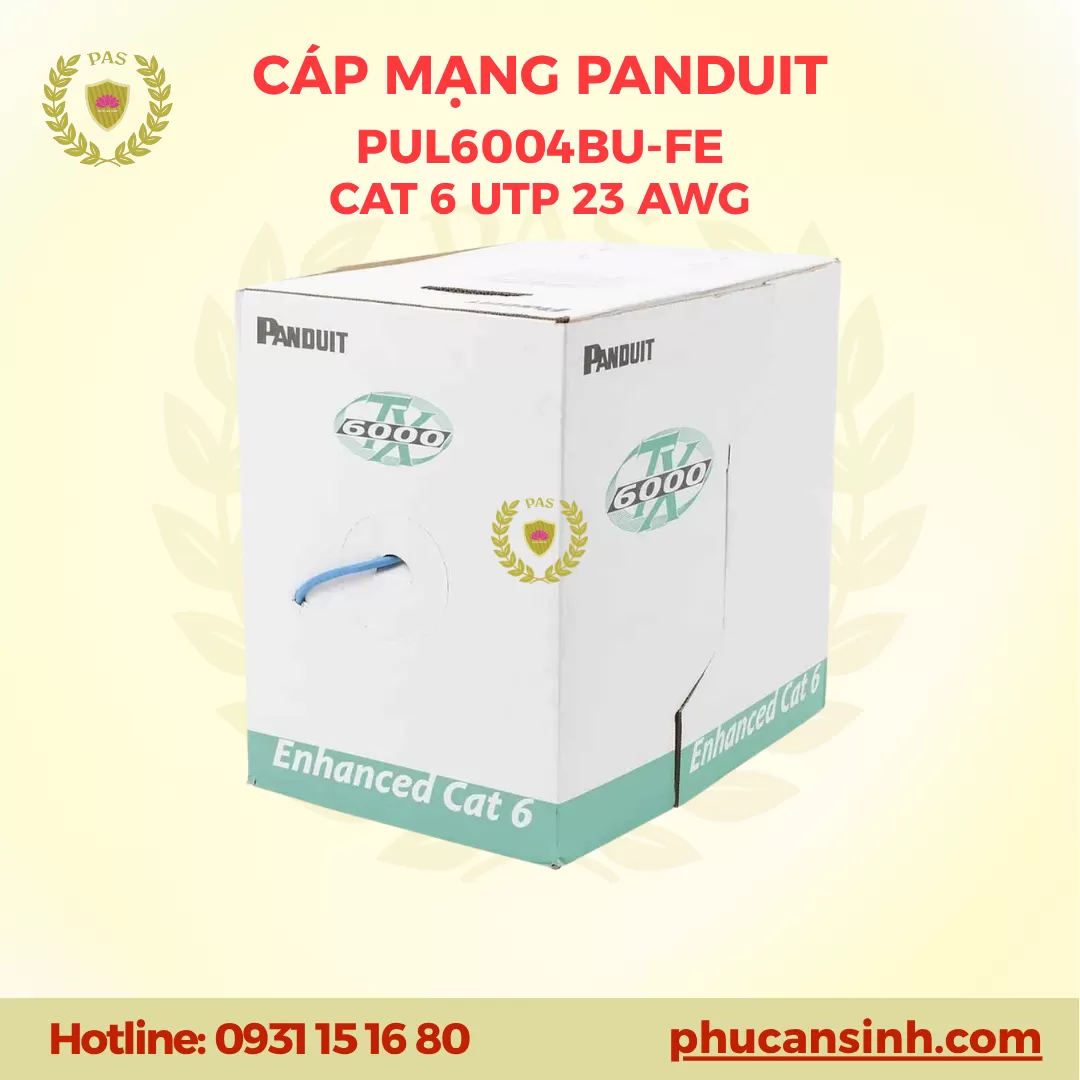Cáp mạng Cat6 U/UTP 23 AWG Panduit PUL6004BU-FE