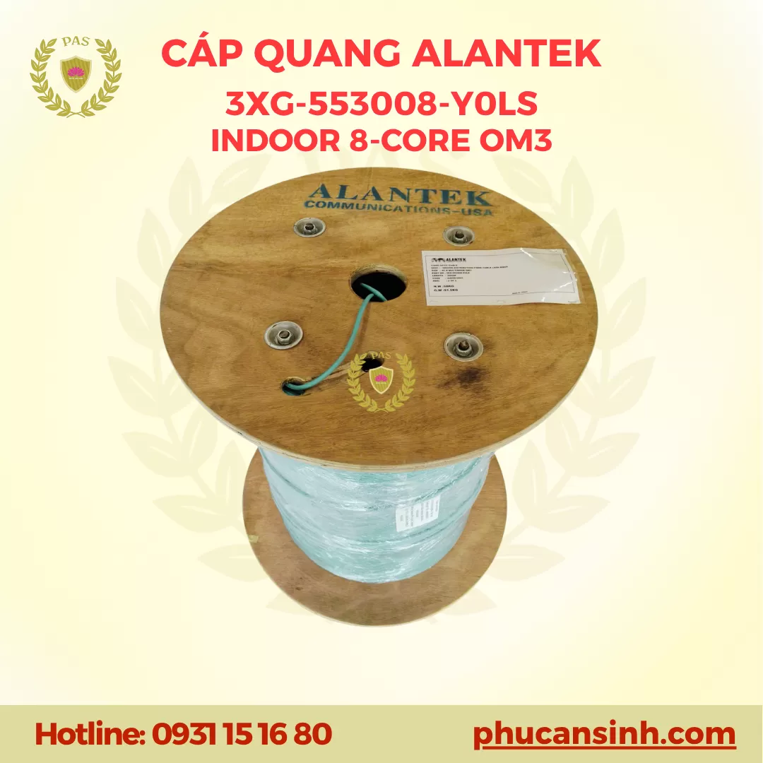 Cáp quang đa mode 8-core OM3 ALANTEK 3XG-553008-Y0LS