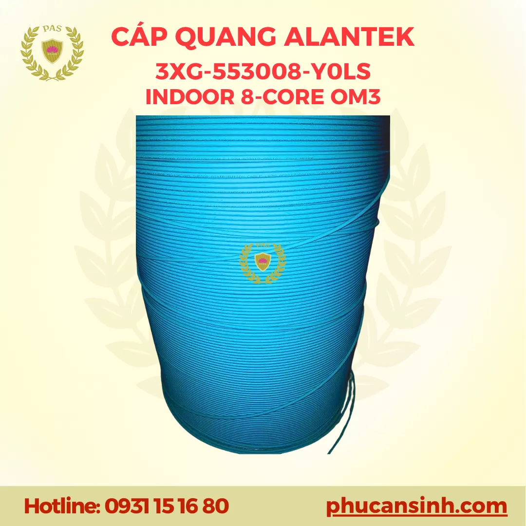 Cáp quang đa mode 8-core OM3 ALANTEK 3XG-553008-Y0LS