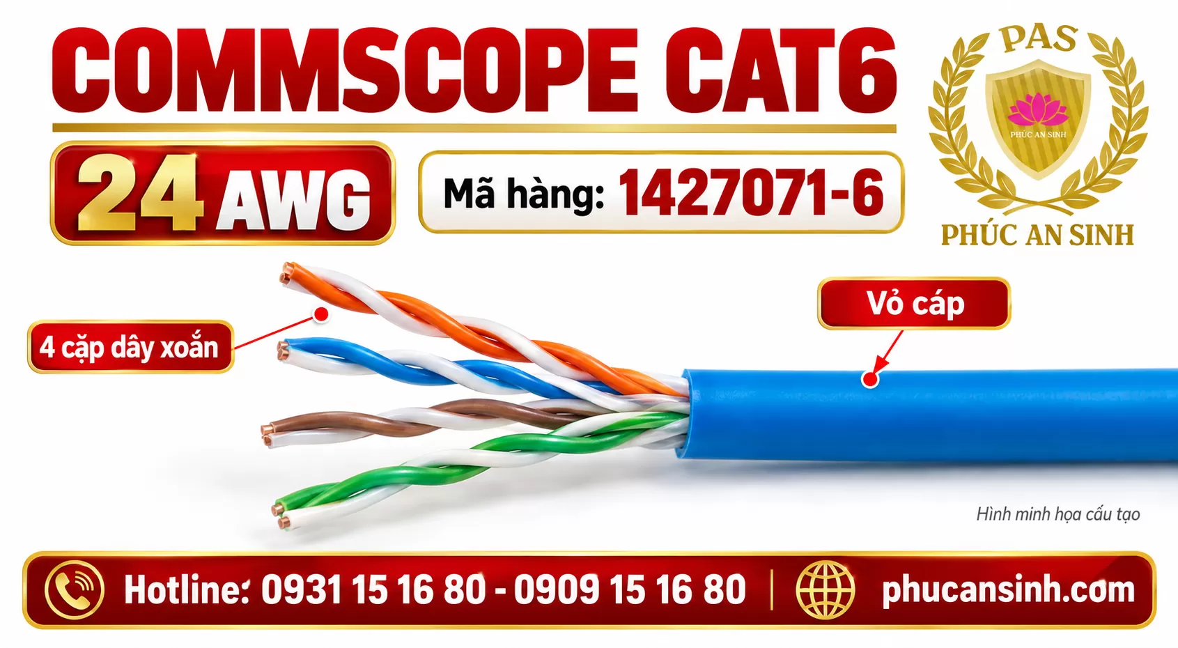 Hướng Dẫn Bấm Dây Mạng CommScope Theo Chuẩn T568A Và T568B