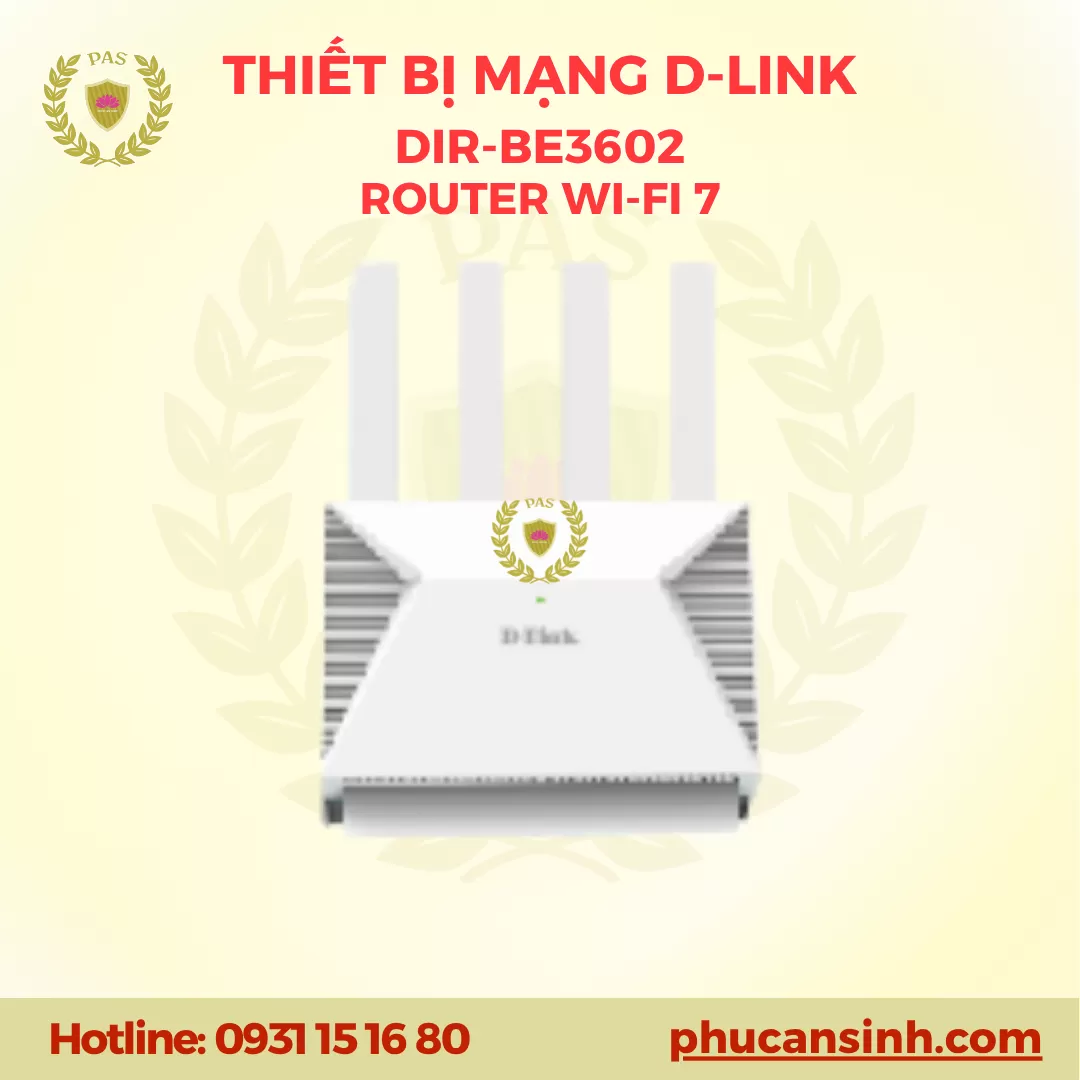 Router Wi-fi 7 dual-band D-Link DIR-BE3602
