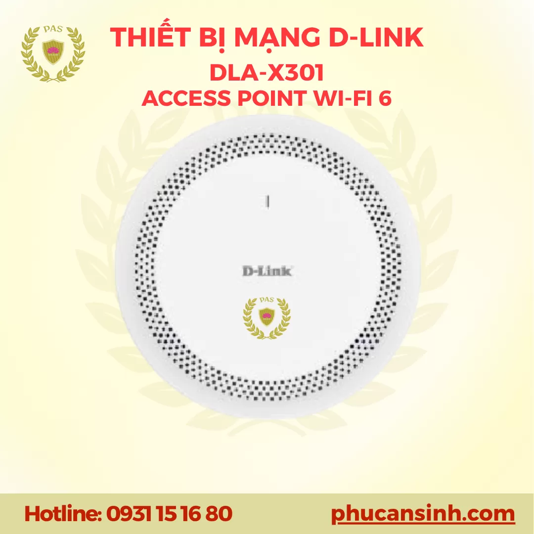 Access Point D-Lite Wi-Fi 6 AX3000 gắn trần trong nhà D-Link DLA-X301