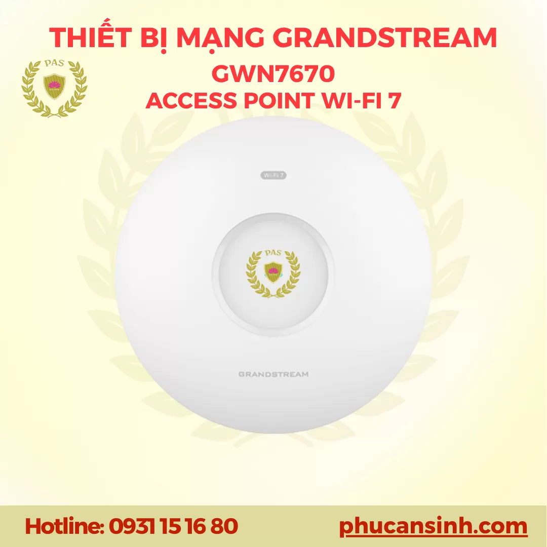 Access Point Wi-Fi 7 lắp trong nhà Grandstream GWN7670