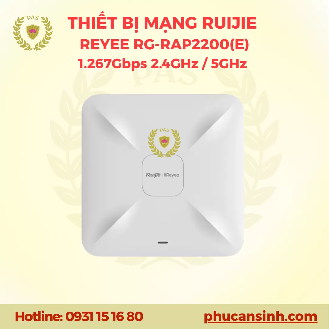 Bộ phát Wifi ốp trần hoặc gắn tường Reyee RG-RAP2200(E)