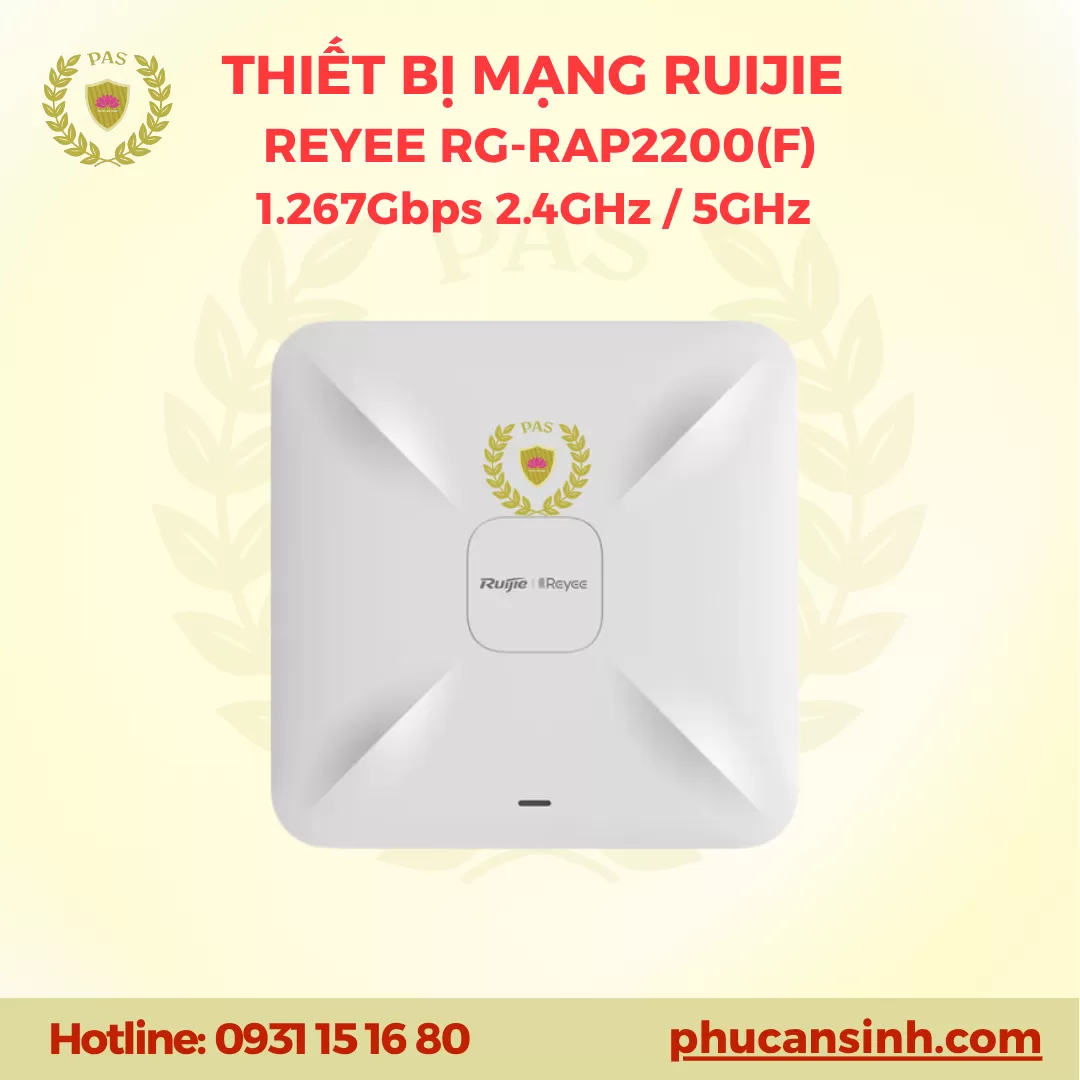 Bộ phát Wifi ốp trần hoặc gắn tường Reyee RG-RAP2200(F)