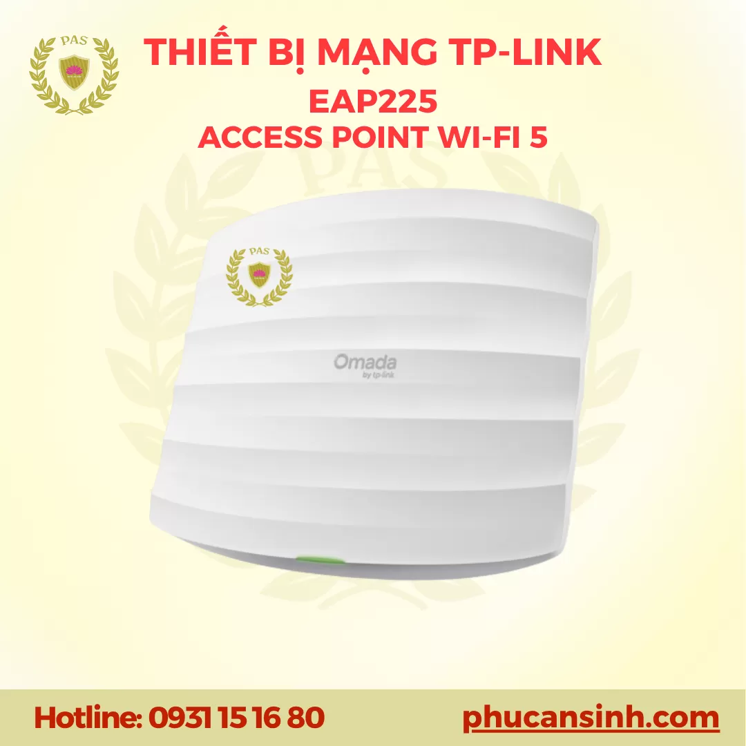 Access Point Wi-Fi 5 AC1350 MU-MIMO Gigabit gắn trần EAP225