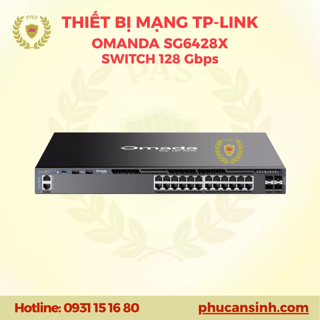 Switch L3 Omada 24 Cổng Gigabit có quản lý TP-Link SG6428X