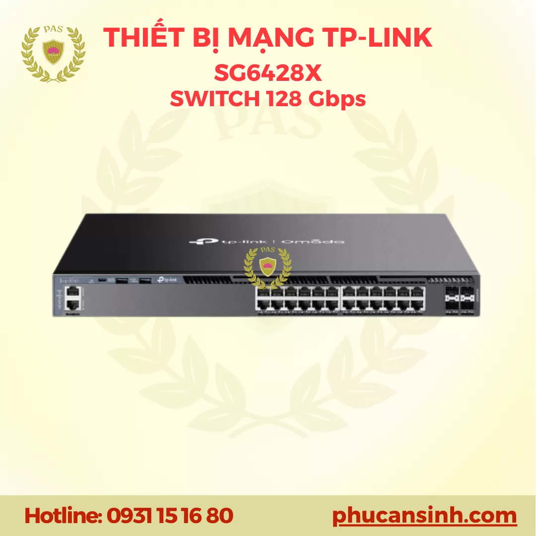 Switch L3 Omada 24 Cổng Gigabit có quản lý TP-Link SG6428X
