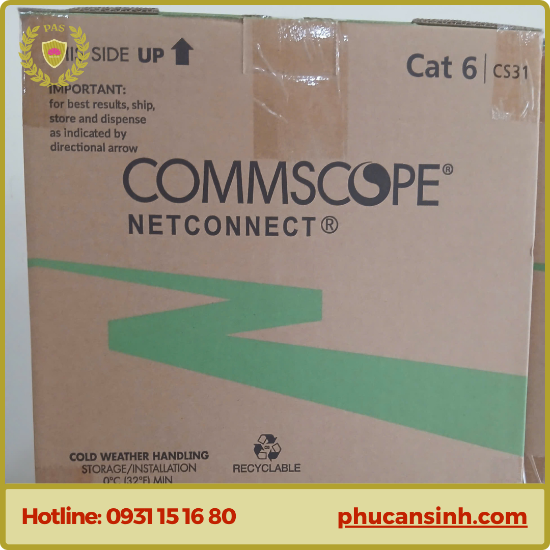 Cáp mạng COMMSCOPE CAT6 UTP 23AWG 1427254-6 305M Chính Hãng