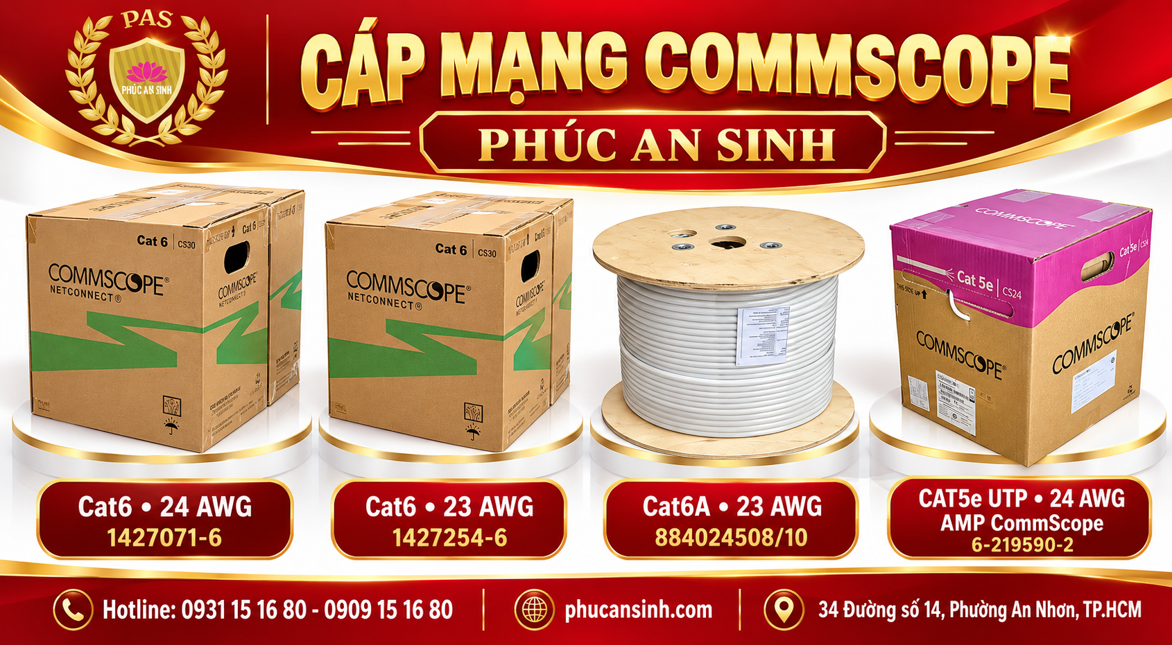 Dòng Cáp Commscope thông dụng - PoE 