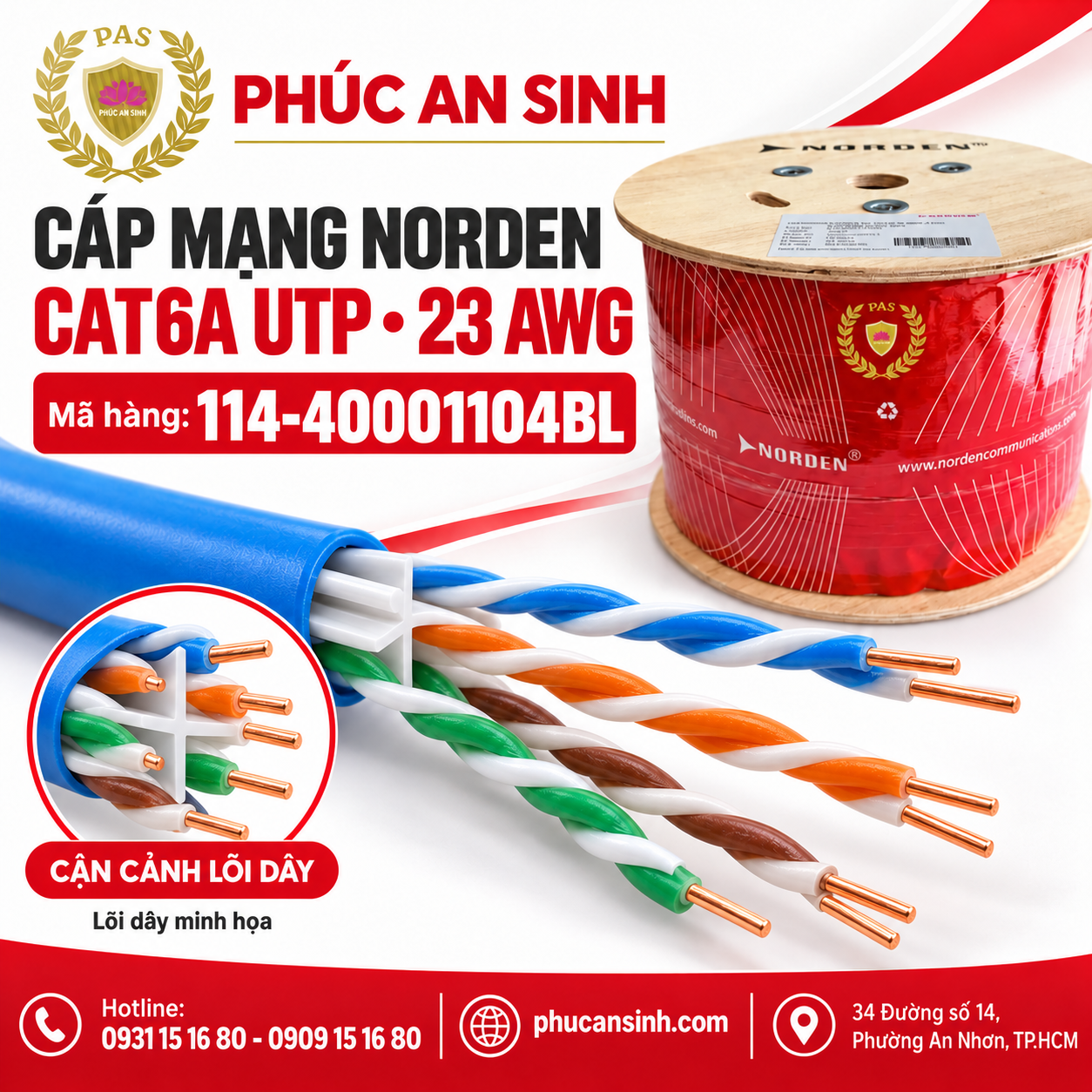 Norden Cat6A cho đường truyền 10Gbps